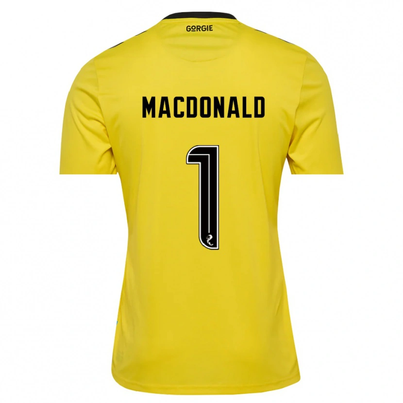 Danxen Homem Jamie MacDonald #1 Preto Vermelho Amarelo Camisola Guarda-Redes 2025/26 Camisa Brasil