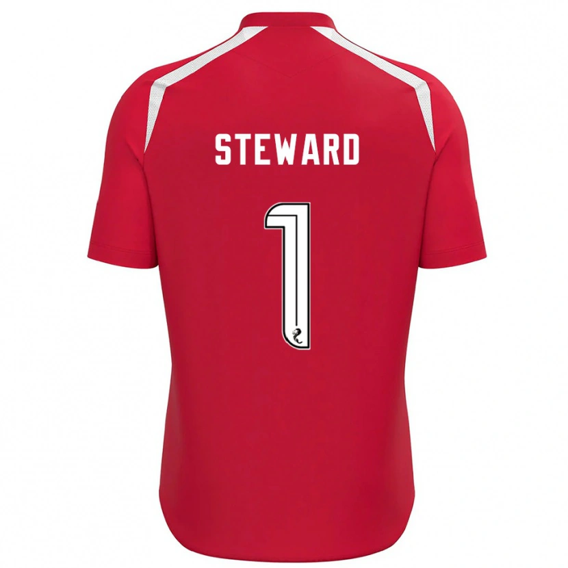 Danxen Homem Toby Steward #1 Branco Vermelho Camisola Guarda-Redes 2025/26 Camisa Brasil