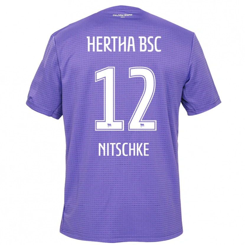 Danxen Homem Til Nitschke #12 Roxo Branco Camisola Guarda-Redes 2025/26 Camisa Brasil