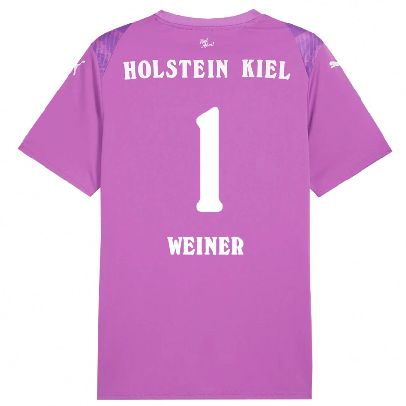 Danxen Homem Timon Weiner #1 Roxo Branco Camisola Guarda-Redes 2025/26 Camisa Brasil