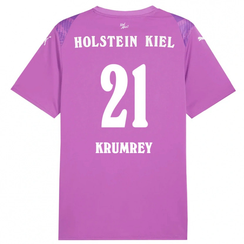 Danxen Homem Jonas Krumrey #21 Roxo Branco Camisola Guarda-Redes 2025/26 Camisa Brasil