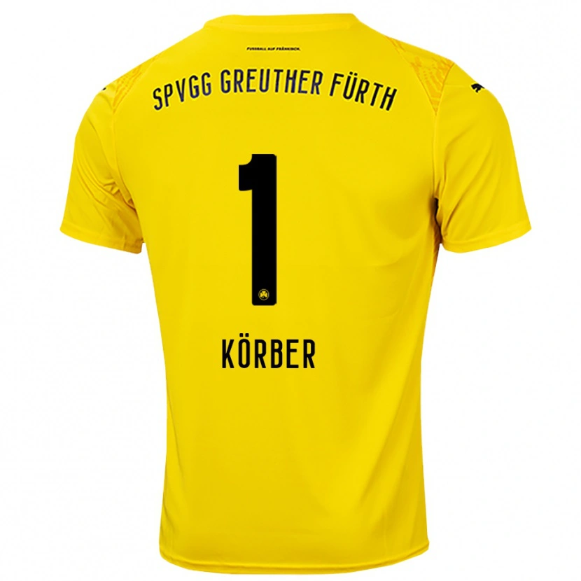Danxen Homem Nils Körber #1 Amarelo Preto Camisola Guarda-Redes 2025/26 Camisa Brasil