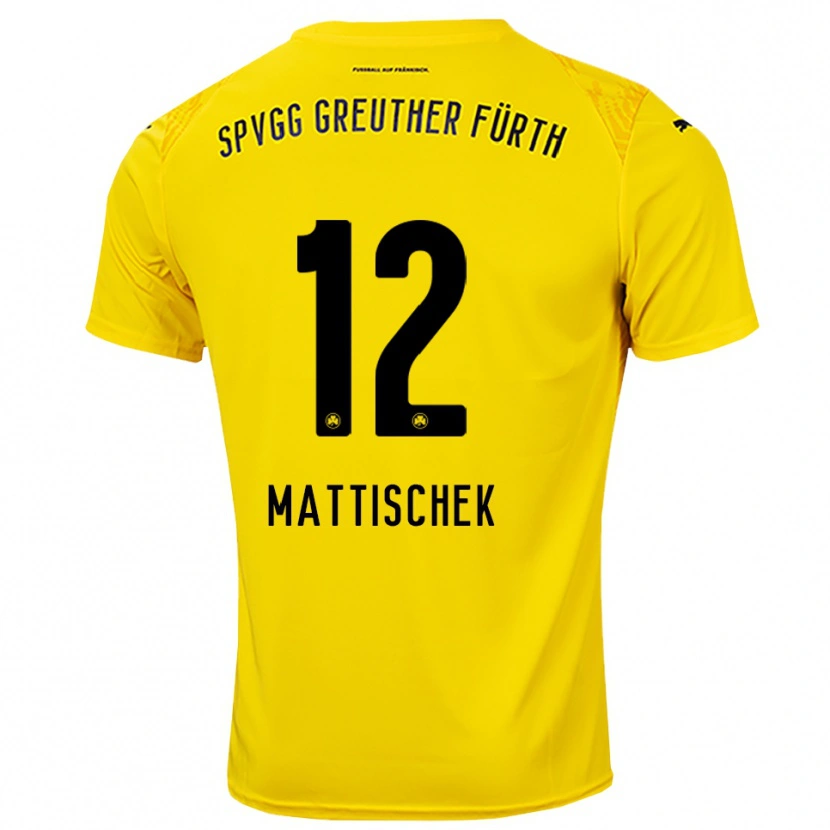 Danxen Homem Jakob Mattischek #12 Amarelo Preto Camisola Guarda-Redes 2025/26 Camisa Brasil