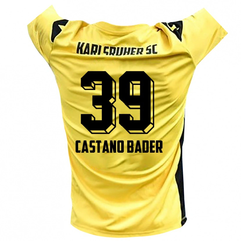 Danxen Homem Simeon Castano Bader #39 Amarelo Preto Camisola Guarda-Redes 2025/26 Camisa Brasil
