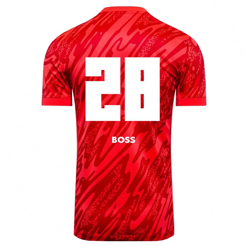 Danxen Homem Tim Boss #28 Vermelho Branco Camisola Guarda-Redes 2025/26 Camisa Brasil