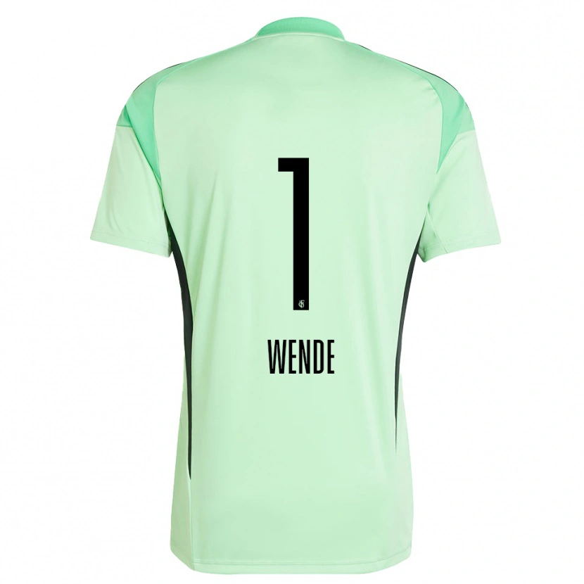 Danxen Homem Johanna Wende #1 Verde Claro Preto Camisola Guarda-Redes 2025/26 Camisa Brasil