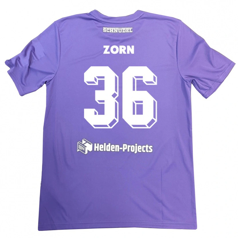 Danxen Homem Emil Zorn #36 Roxo Branco Camisola Guarda-Redes 2025/26 Camisa Brasil