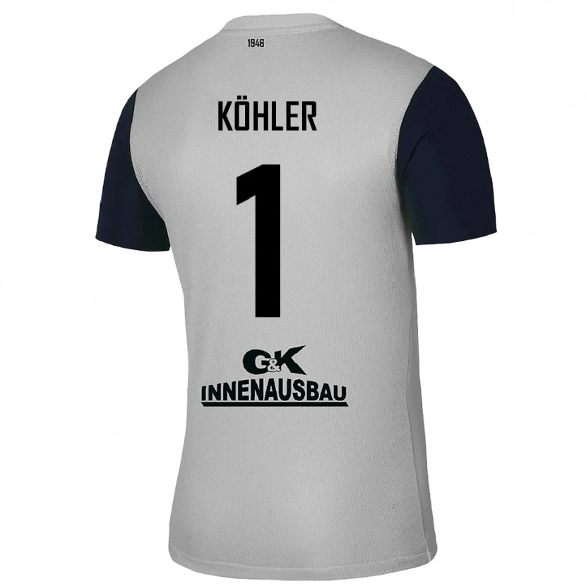 Danxen Homem Lucas Köhler #1 Cinza Preto Camisola Guarda-Redes 2025/26 Camisa Brasil