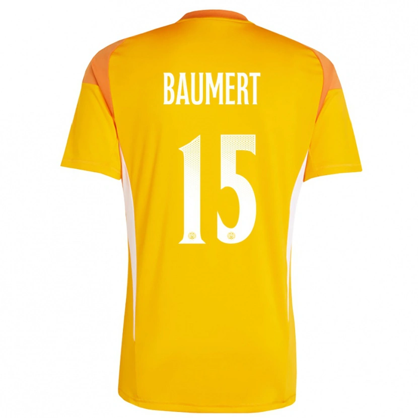 Danxen Homem Moritz Baumert #15 Laranja Branco Camisola Guarda-Redes 2025/26 Camisa Brasil