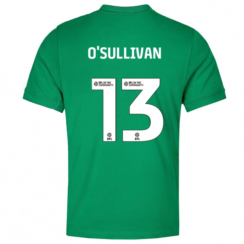Danxen Homem William O'Sullivan #13 Verde Branco Camisola Guarda-Redes 2025/26 Camisa Brasil