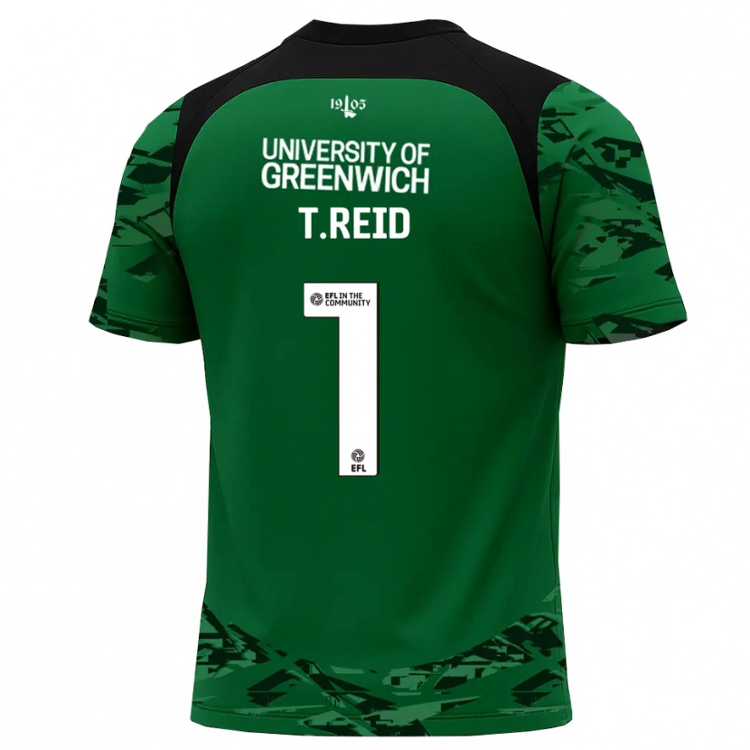 Danxen Homem Tommy Reid #1 Verde Preto Camisola Guarda-Redes 2025/26 Camisa Brasil