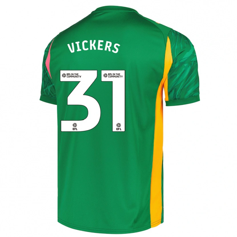 Danxen Homem Josh Vickers #31 Verde Rosa Camisola Guarda-Redes 2025/26 Camisa Brasil