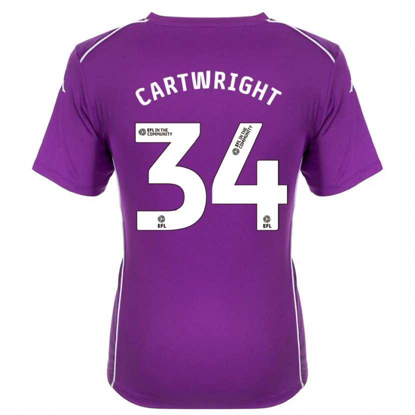 Danxen Homem Harvey Cartwright #34 Branco Roxo Camisola Guarda-Redes 2025/26 Camisa Brasil