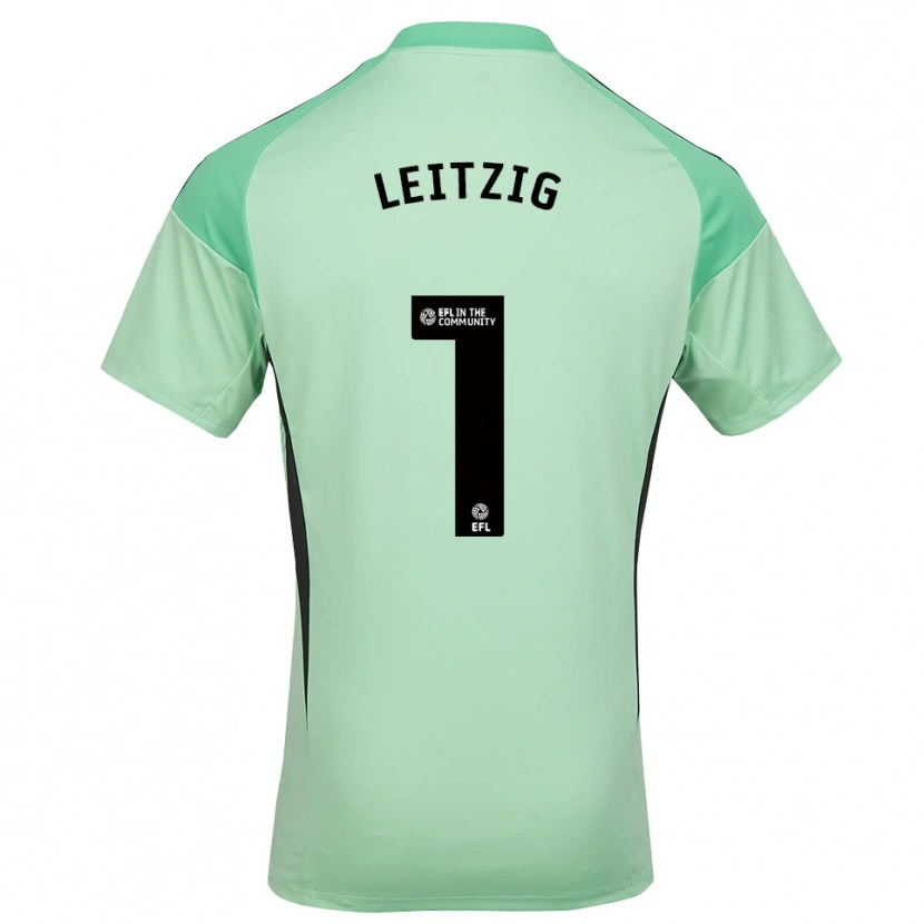 Danxen Homem Janina Leitzig #1 Preto Verde Claro Camisola Guarda-Redes 2025/26 Camisa Brasil