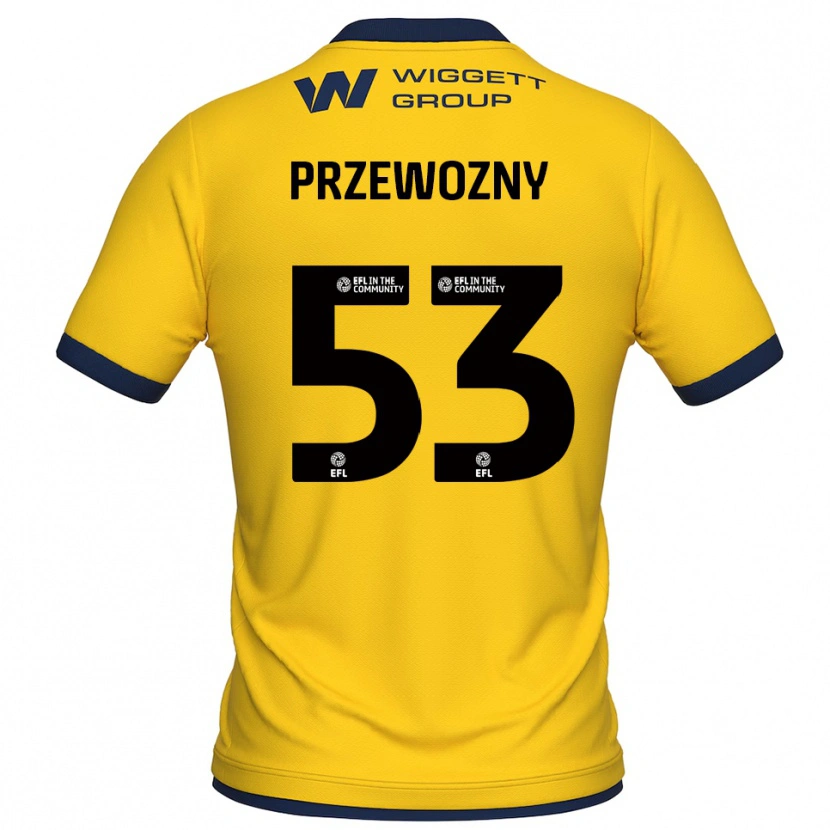 Danxen Homem Jakub Przewozny #53 Amarelo Preto Camisola Guarda-Redes 2025/26 Camisa Brasil