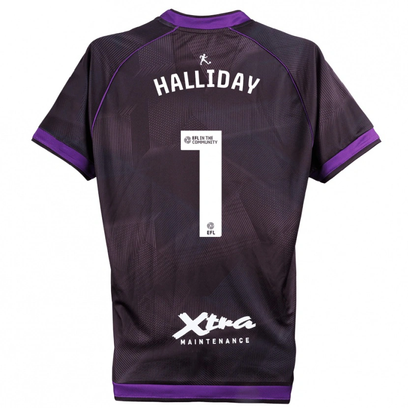 Danxen Homem Joel Halliday #1 Branco Roxo Camisola Guarda-Redes 2025/26 Camisa Brasil