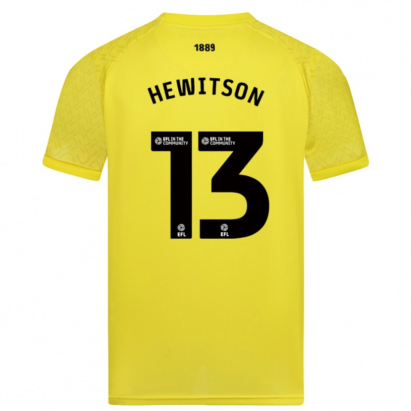 Danxen Homem Coby Hewitson #13 Amarelo Preto Camisola Guarda-Redes 2025/26 Camisa Brasil