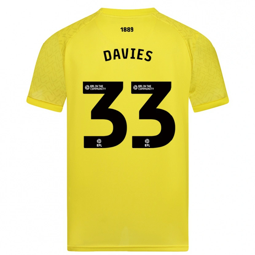 Danxen Homem Bethan Davies #33 Amarelo Preto Camisola Guarda-Redes 2025/26 Camisa Brasil