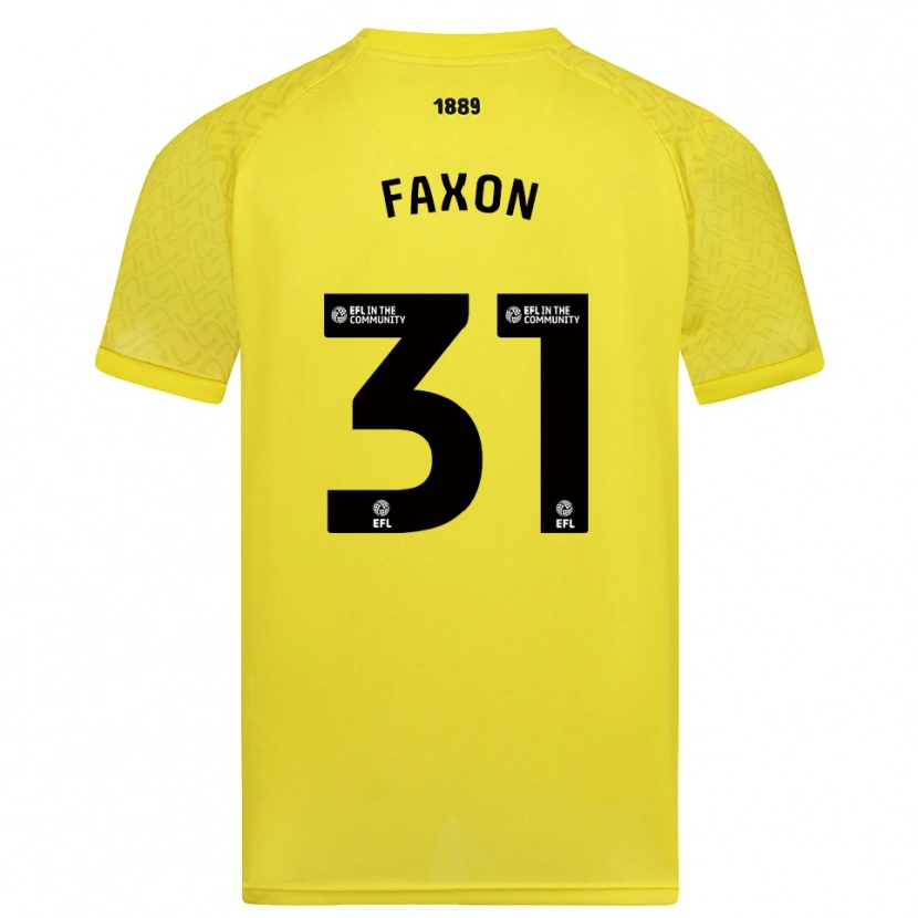 Danxen Homem Luke Faxon #31 Amarelo Preto Camisola Guarda-Redes 2025/26 Camisa Brasil
