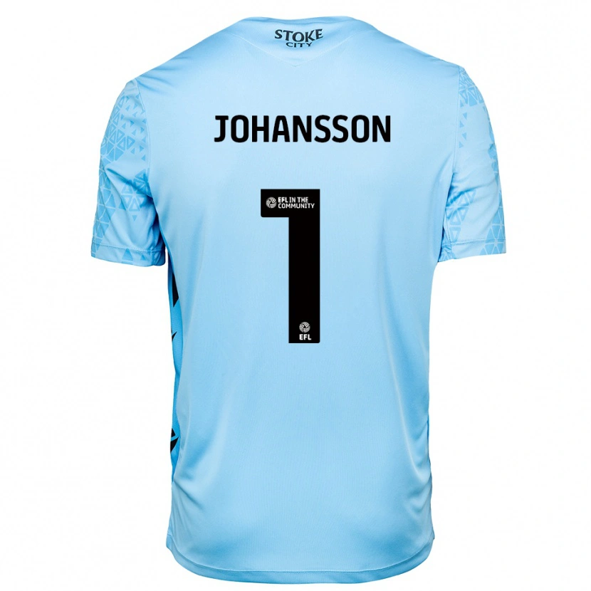 Danxen Homem Viktor Johansson #1 Azul Céu Preto Camisola Guarda-Redes 2025/26 Camisa Brasil