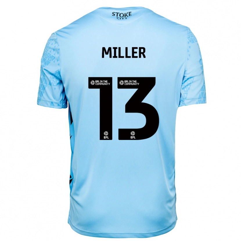 Danxen Homem Tom Miller #13 Azul Céu Preto Camisola Guarda-Redes 2025/26 Camisa Brasil
