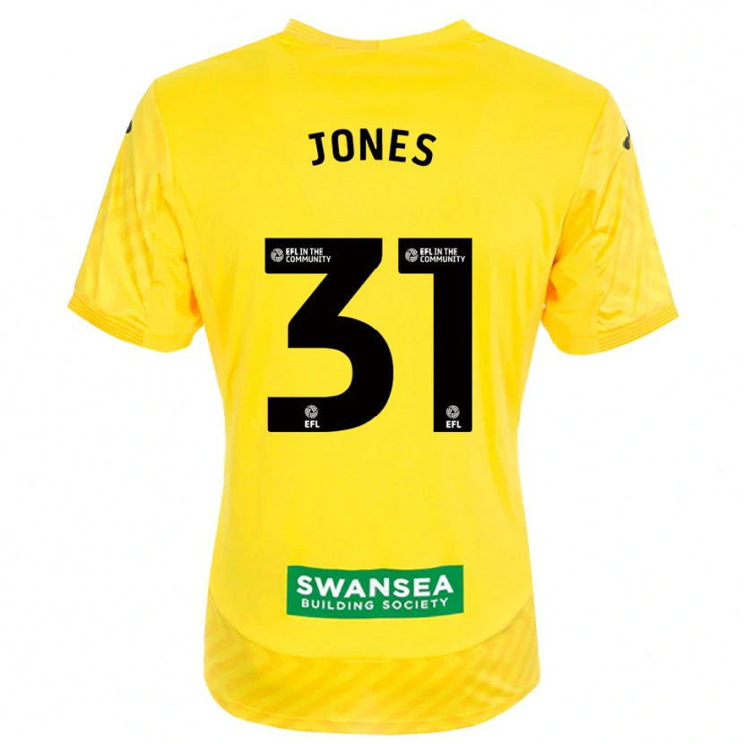 Danxen Homem Verity Jones #31 Amarelo Preto Camisola Guarda-Redes 2025/26 Camisa Brasil