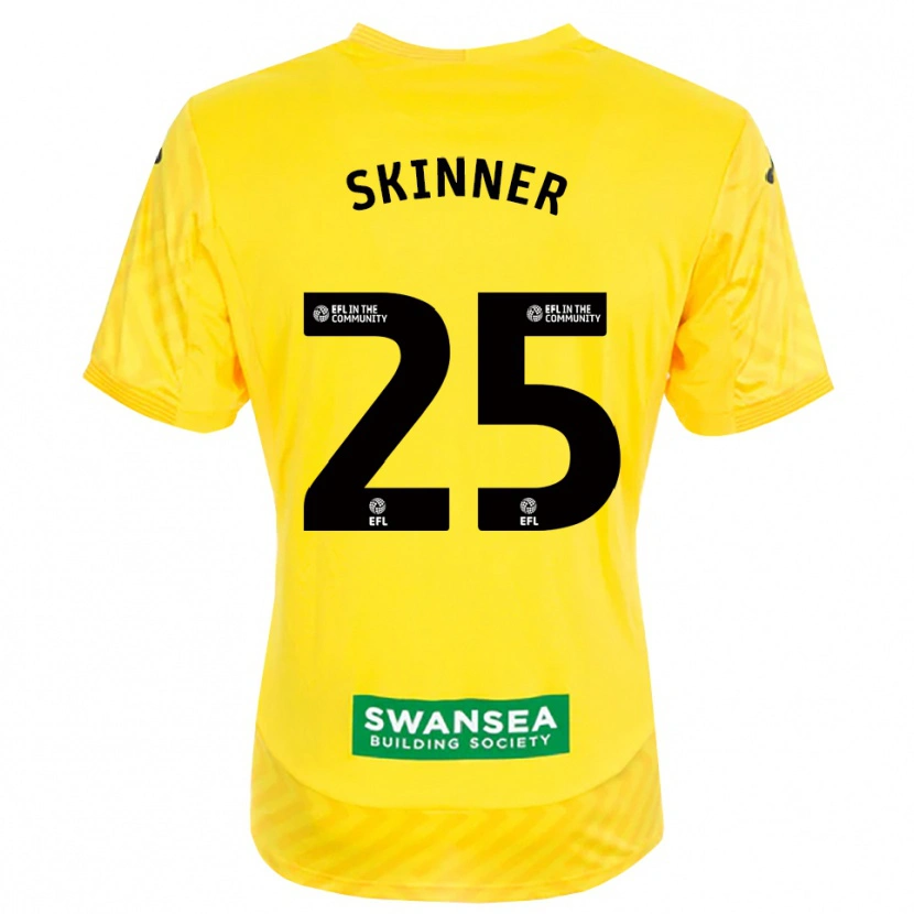 Danxen Homem Claire Skinner #25 Amarelo Preto Camisola Guarda-Redes 2025/26 Camisa Brasil