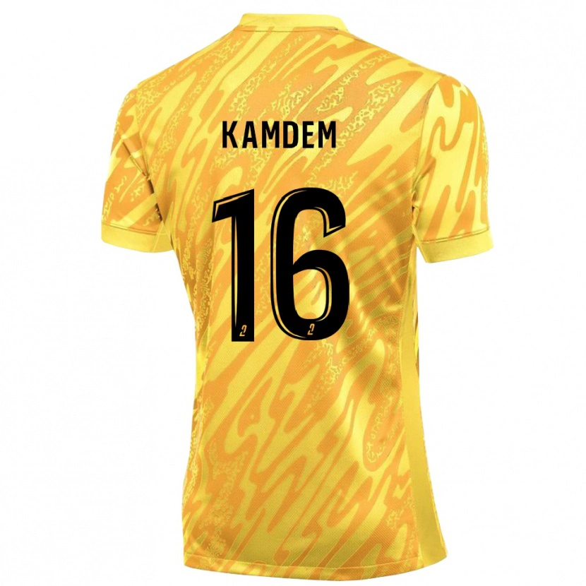 Danxen Homem Kevin Kamdem #16 Amarelo Laranja Camisola Guarda-Redes 2025/26 Camisa Brasil