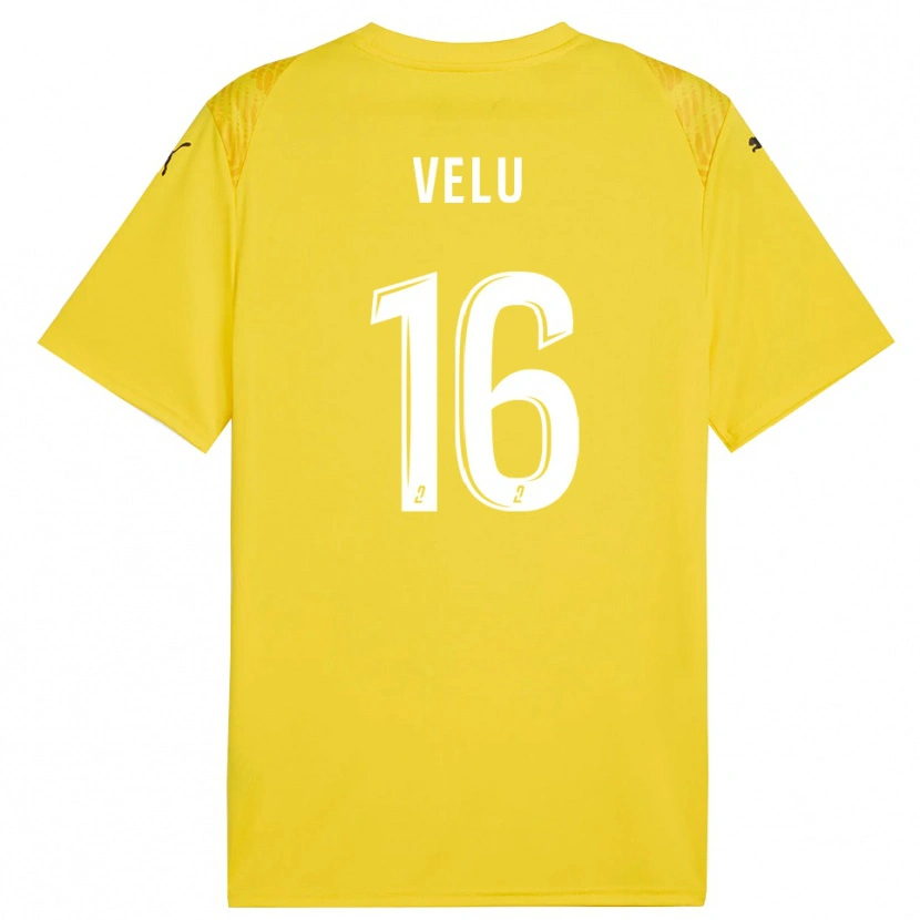 Danxen Homem Lukas Velu #16 Branco Amarelo Camisola Guarda-Redes 2025/26 Camisa Brasil