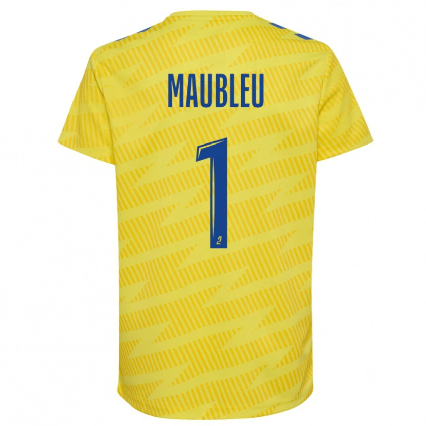 Danxen Homem Brice Maubleu #1 Amarelo Azul Camisola Guarda-Redes 2025/26 Camisa Brasil