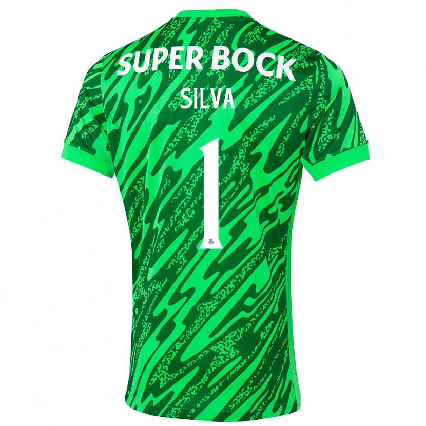 Danxen Homem Rui Silva #1 Verde Branco Camisola Guarda-Redes 2025/26 Camisa Brasil