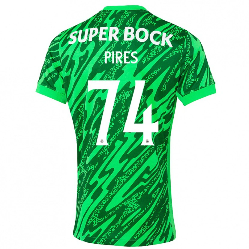 Danxen Homem Guilherme Pires #74 Verde Branco Camisola Guarda-Redes 2025/26 Camisa Brasil