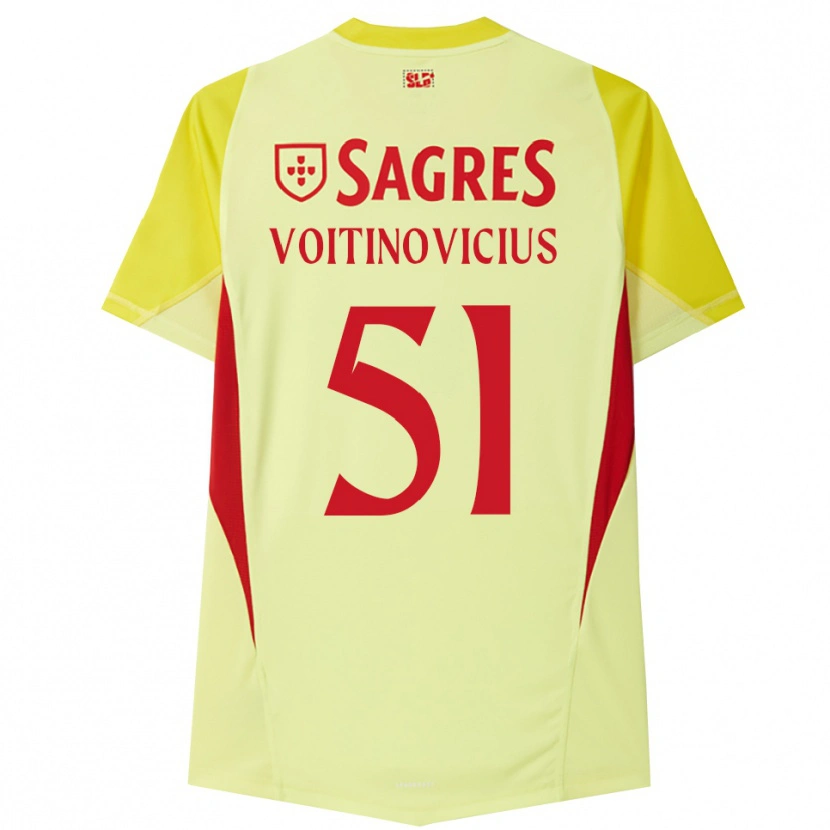 Danxen Homem Arnas Voitinovičius #51 Amarelo Vermelho Camisola Guarda-Redes 2025/26 Camisa Brasil