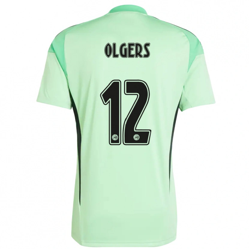 Danxen Homem Guus Olgers #12 Verde Claro Preto Camisola Guarda-Redes 2025/26 Camisa Brasil