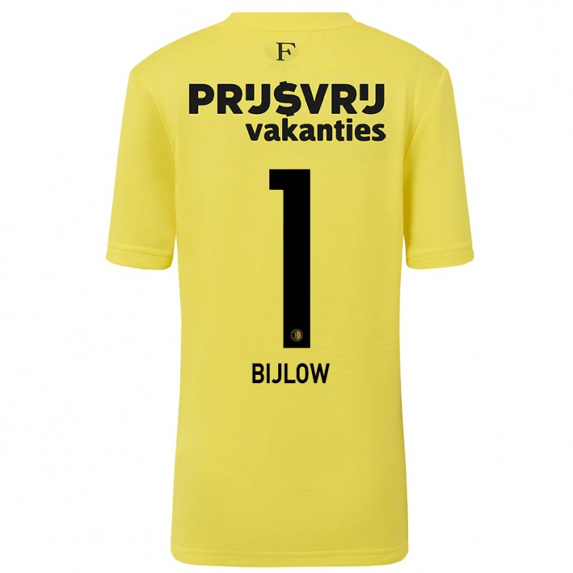 Danxen Homem Justin Bijlow #1 Amarelo Preto Camisola Guarda-Redes 2025/26 Camisa Brasil