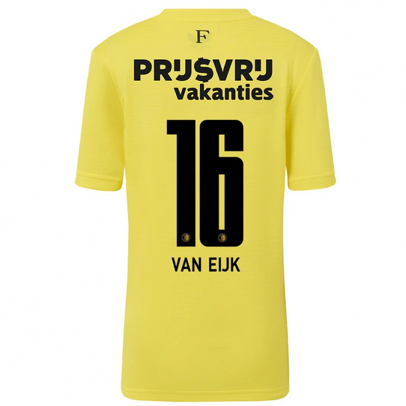Danxen Homem Roos Van Eijk #16 Amarelo Preto Camisola Guarda-Redes 2025/26 Camisa Brasil