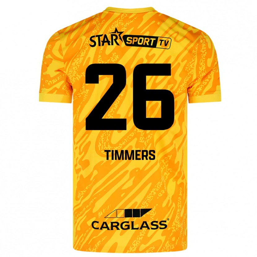 Danxen Homem Sebastiaan Timmers #26 Laranja Amarelo Preto Camisola Guarda-Redes 2025/26 Camisa Brasil