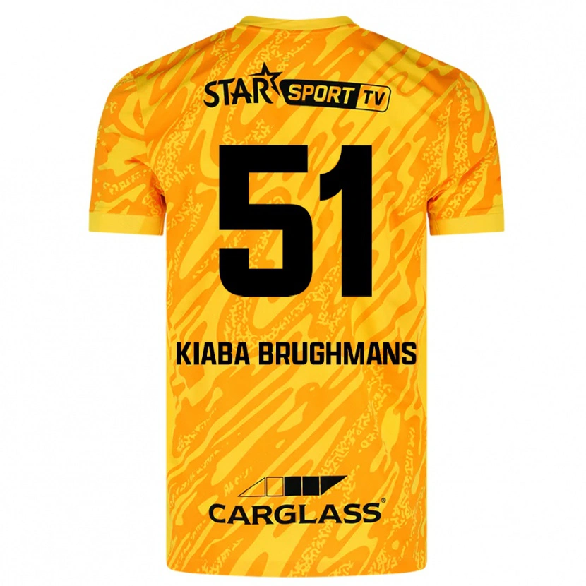 Danxen Homem Lucca Brughmans #51 Laranja Amarelo Preto Camisola Guarda-Redes 2025/26 Camisa Brasil