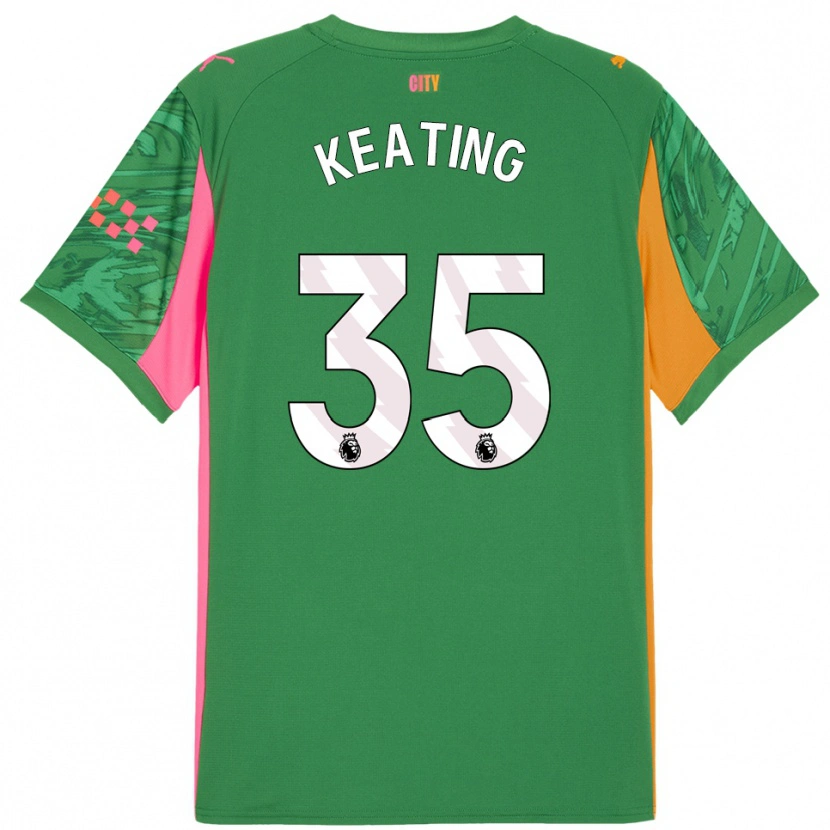 Danxen Homem Khiara Keating #35 Verde Laranja Camisola Guarda-Redes 2025/26 Camisa Brasil