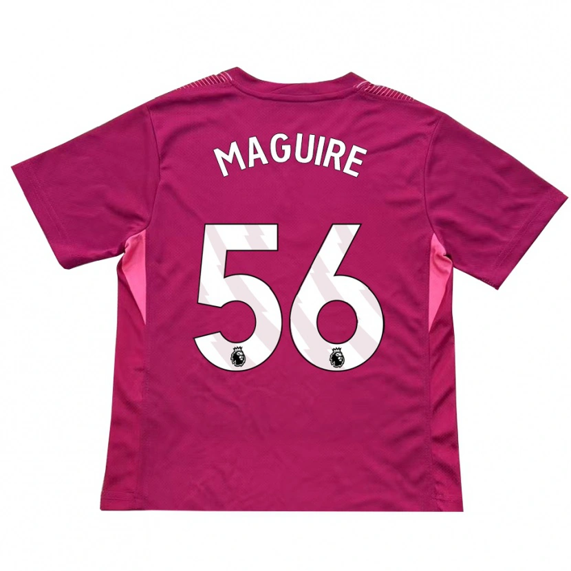 Danxen Homem Aaron Maguire #56 Rosa Branco Camisola Guarda-Redes 2025/26 Camisa Brasil