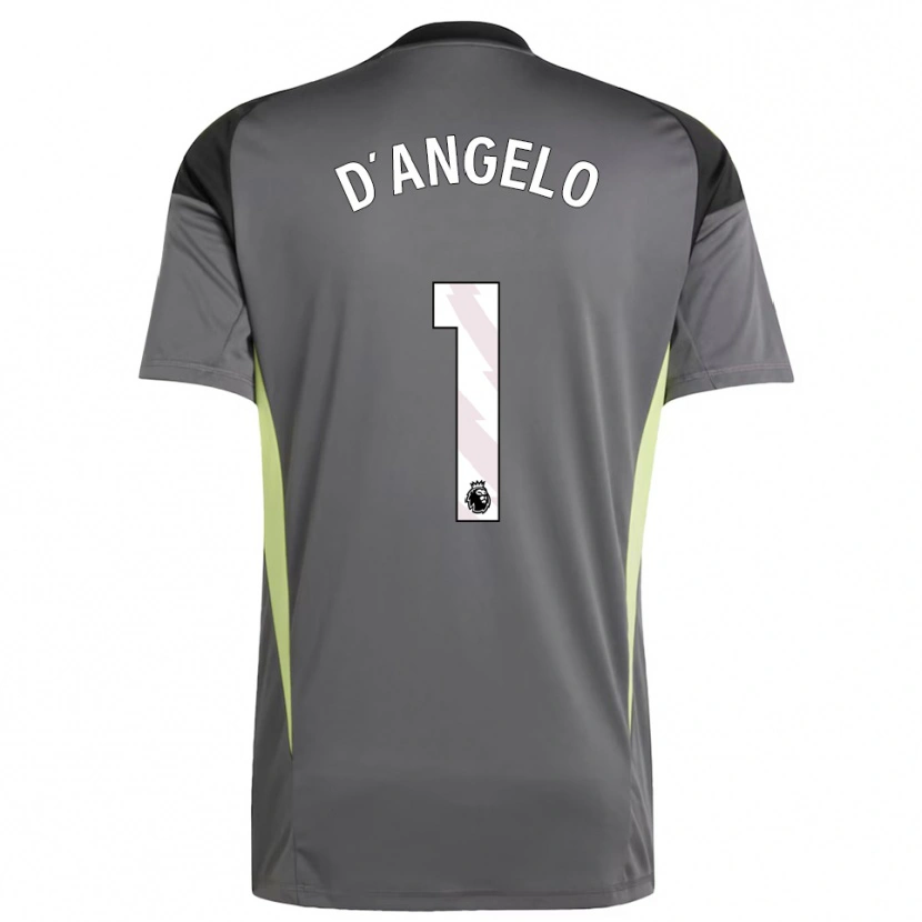 Danxen Homem Sabrina D'angelo #1 Cinza Escuro Preto Camisola Guarda-Redes 2025/26 Camisa Brasil