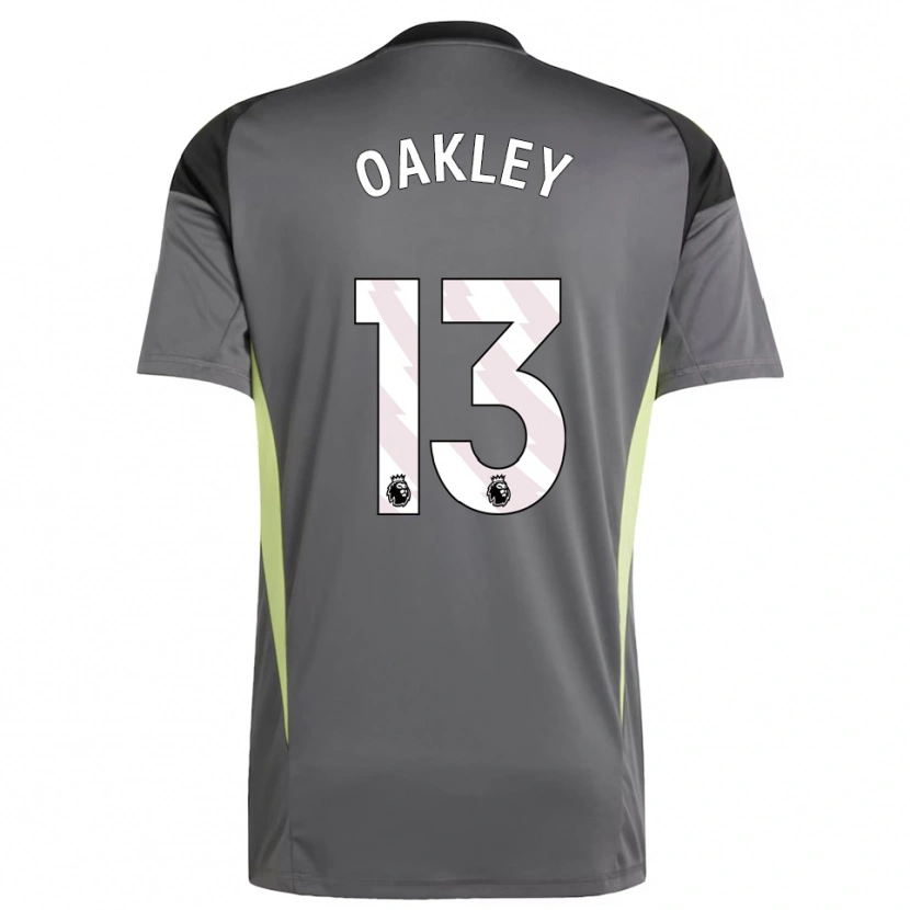 Danxen Homem Rhys Oakley #13 Cinza Escuro Preto Camisola Guarda-Redes 2025/26 Camisa Brasil