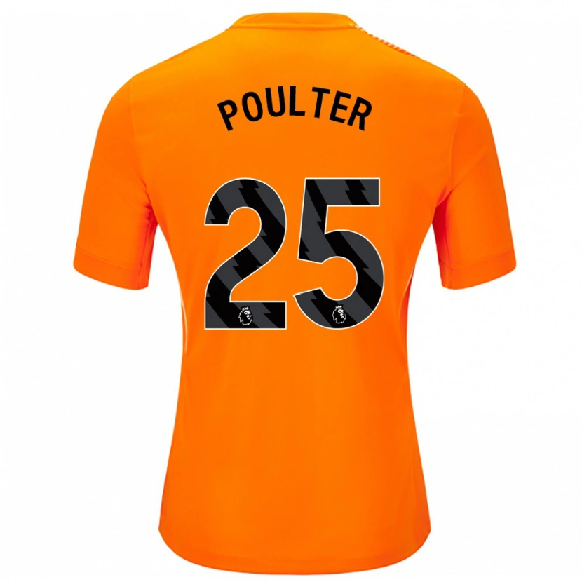 Danxen Homem Hannah Poulter #25 Laranja Preto Camisola Guarda-Redes 2025/26 Camisa Brasil