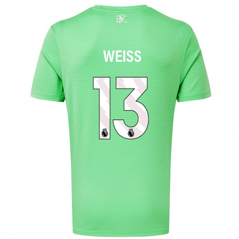 Danxen Homem Max Weiß #13 Verde Médio Camisola Guarda-Redes 2025/26 Camisa Brasil