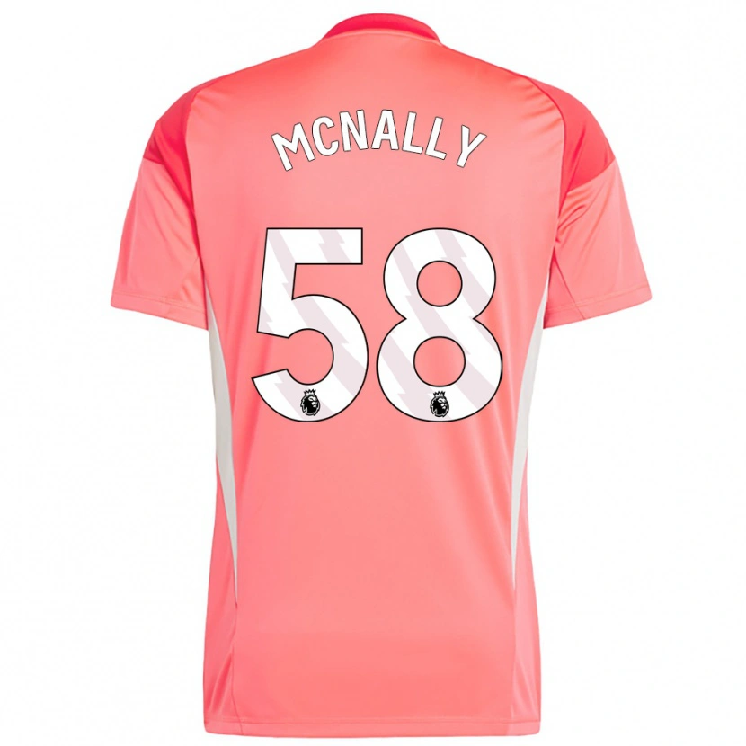 Danxen Homem Alfie McNally #58 Vermelho Branco Camisola Guarda-Redes 2025/26 Camisa Brasil