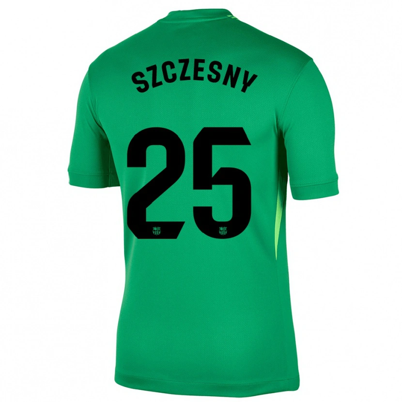 Danxen Homem Wojciech Szczesny #25 Verde Preto Camisola Guarda-Redes 2025/26 Camisa Brasil
