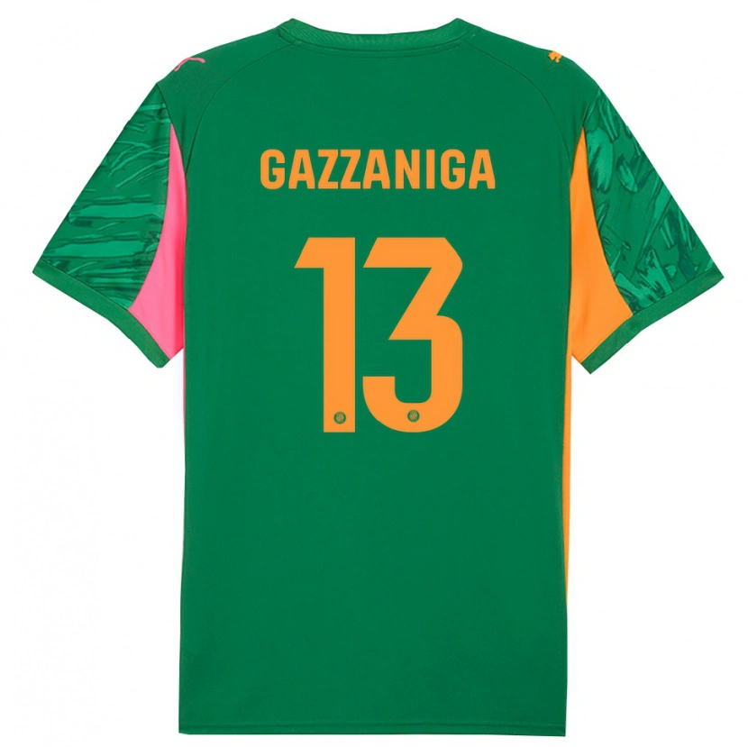 Danxen Homem Paulo Gazzaniga #13 Verde Laranja Camisola Guarda-Redes 2025/26 Camisa Brasil
