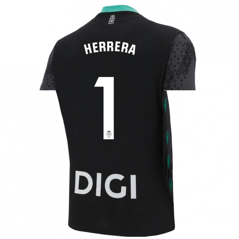Danxen Homem Sergio Herrera #1 Cinza Escuro Preto Camisola Guarda-Redes 2025/26 Camisa Brasil