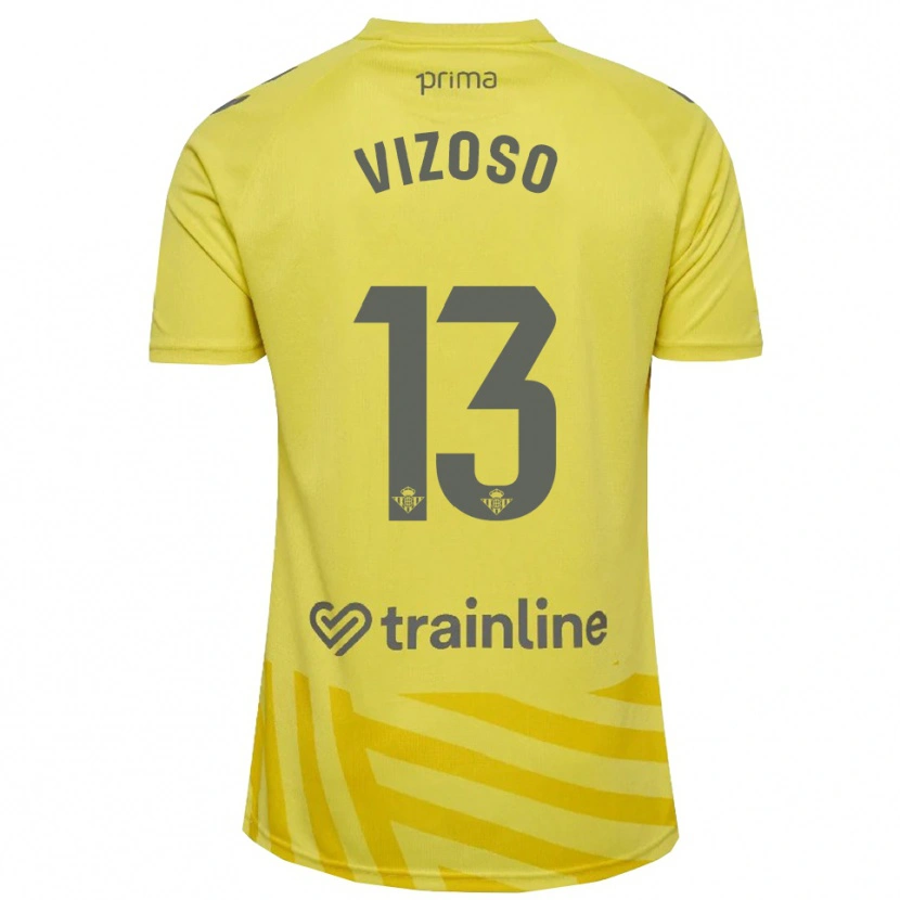 Danxen Homem Paula Vizoso #13 Amarelo Cinza Camisola Guarda-Redes 2025/26 Camisa Brasil