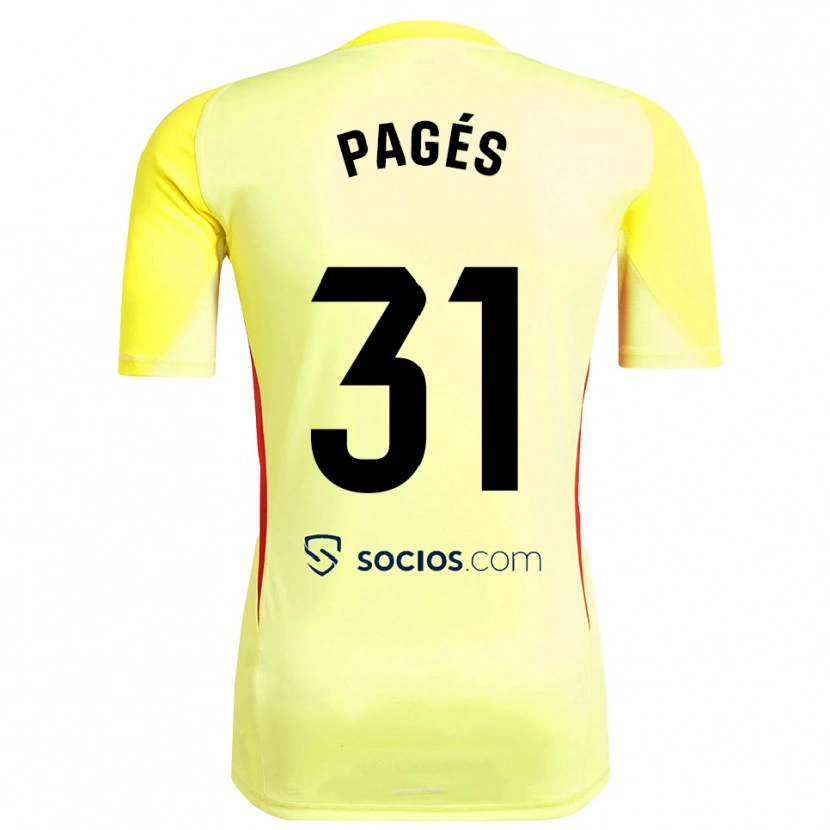 Danxen Homem Lukas Pagés #31 Amarelo Vermelho Preto Camisola Guarda-Redes 2025/26 Camisa Brasil